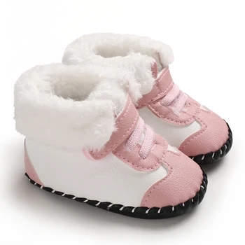 

Newborn Baby Girls Princess Winter Boots First Walkers Sweet Shoes Winter Infant Footwear Casual Shoes 0-18Months