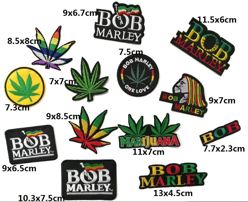 BOB iron on patches музыкальная полоса бейдж палочки жесткий рок тяжелый металл панк вышивка
