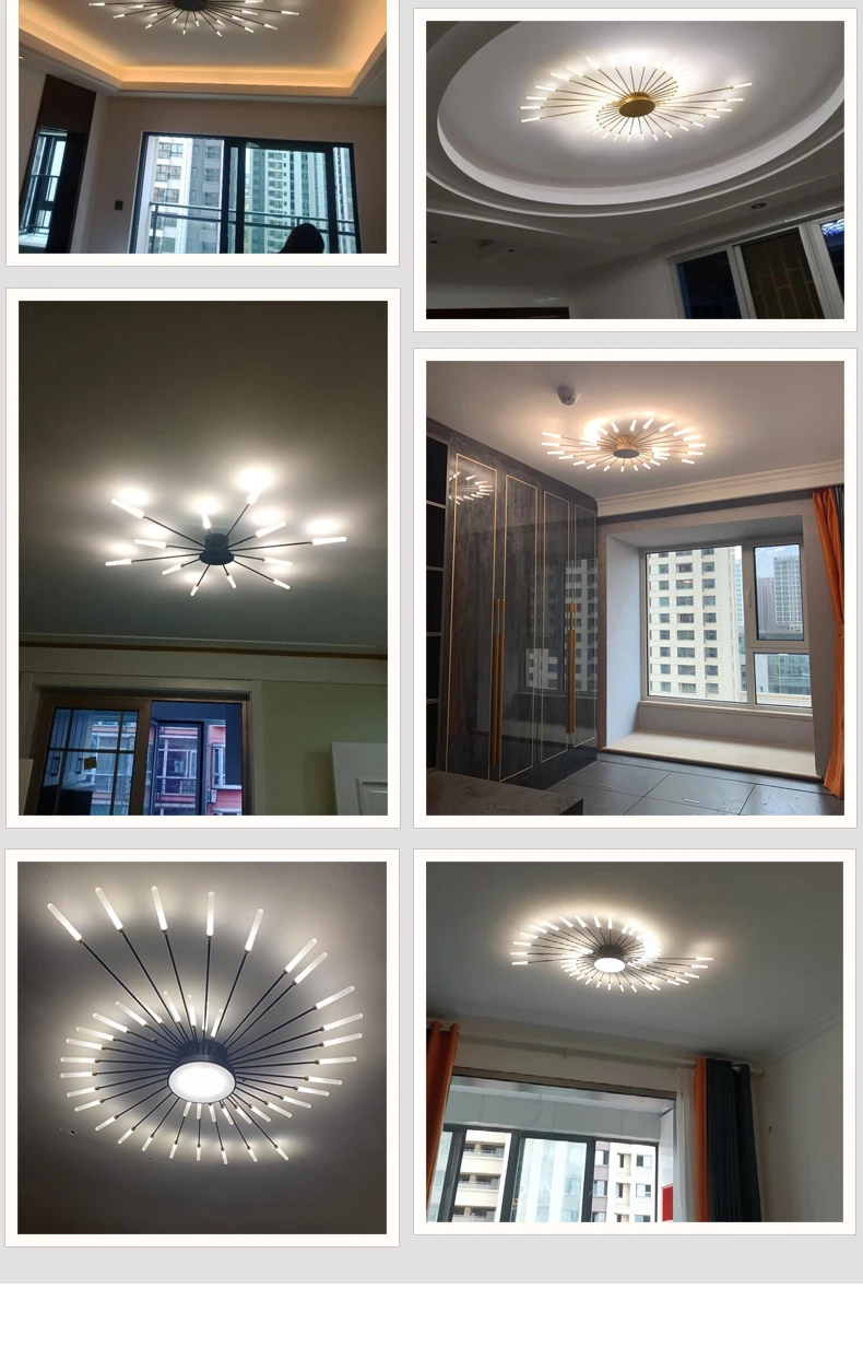 H9d83718a0bf641789c3d1ad517910caew Hot sale fireworks led Chandelier For Living Room Bedroom Home chandelier Modern Led Ceiling Chandelier Lamp Lighting chandelier