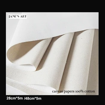 

Canvas Paper Blank Canvas Roll for Artist 28cm*5m 48cm*5m 100% High Quality Cotton for Oil /Acrylic and Wall Painting