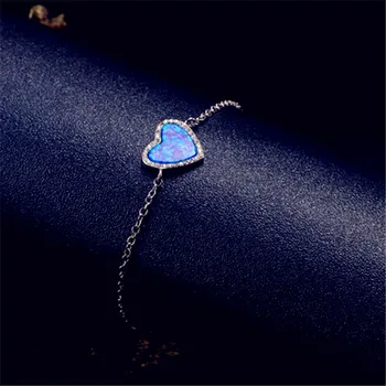 

New Silver Bracelet Temperament Female Models Wild Love True Opal Bracelet Chain