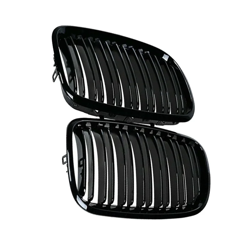 Для BMW X5 E70 X6 E71 2008-2013 2 шт./компл. ABS Черная передняя решетки передний автомобиля почек решетки автомобильные аксессуары