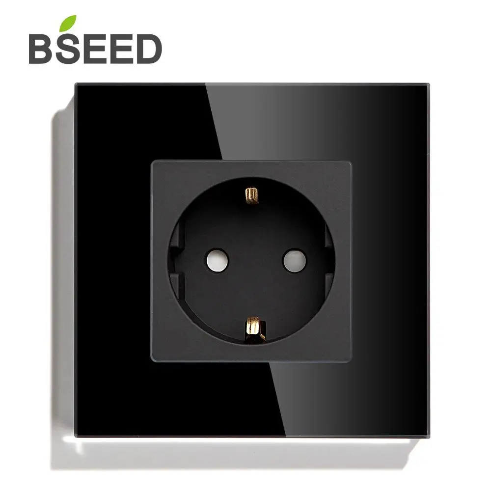BSEED ЕС Стандартный один розетки Мощность розетка с белого и черного цвета