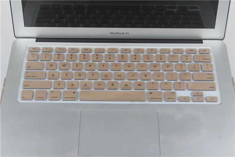 Новая версия США градиентная цветная силиконовая крышка клавиатуры для MacBook Air 13 Pro 13 15 17 retina imac 21,5 2" Защита клавиатуры - Цвет: Gold