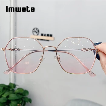 

Imwete Retro Transparent Optical Glasses Frame Women Men Polygon Eyeglasses Frames Ladies Clear Lens Myopia Spectacles Eyewear