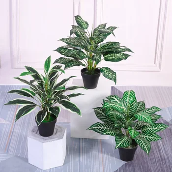 

Artificial Plants For Home Decor Silk Leaves Evergreen Table Tree,Home Decoration Accessories Tropical Green Fake Plants