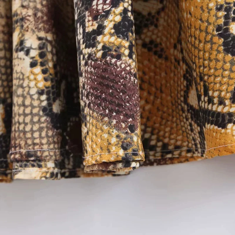 femme plus size vintage women snake long skirts spring-summer ladies animal print boho stain skirt faldas girl chic jupe
