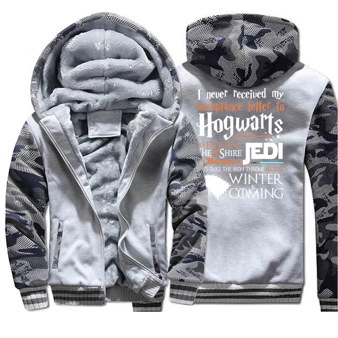 Новое поступление куртки реглан фильм Звездные Войны Игра престолов мужские толстовки с принтом зимние теплые высококачественные мужские s толстые