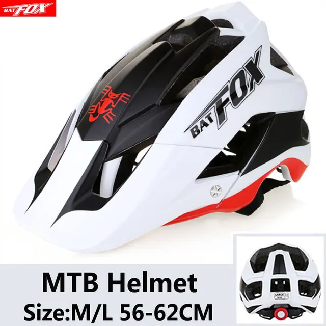 BATFOX Men Women Bicycle Helmet Anti-Collision Adjustable MTB Helmets Cycling