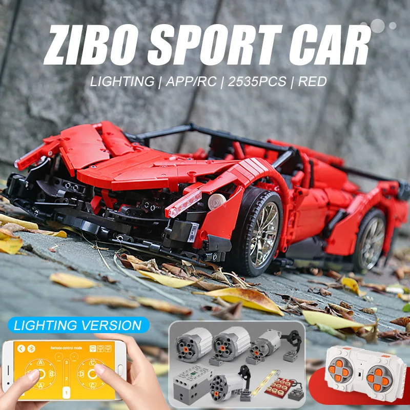 Yeshin 20091 The Technic MOC-10559 Veneno Roadster с функцией двигателя приложение RC автомобильный набор строительных блоков Кирпичи детская машинка Модель игрушки