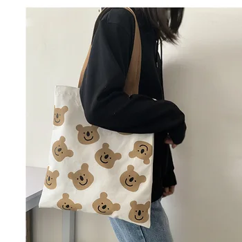 

Canvas bag women's shoulder shopping bag cartoon student female bag purses and handbags sanrio andralyn bag store Messenger bag