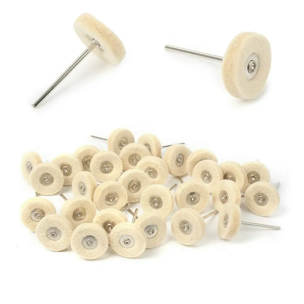 Dental Lab Wool Felt Polishing Buffing Wheels Brushes Burs For Rotary