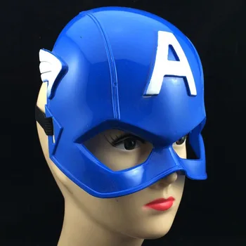 

New Wholesale The Avengers Mask Captain America Steven Mask Carnival PVC Cosplay US Captain Bule Mask Props