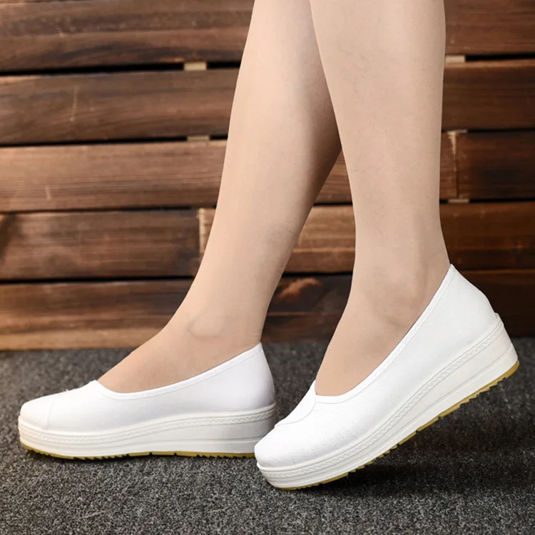 Тканевые белые туфли для работы в стиле старого Пекина женские тонкие с мягкой