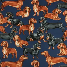 45X110 см Корейская импортная темно-синяя хлопковая ткань с принтом собаки для мальчиков, домашняя сумка, чехол для подушки, Sewing-BK657