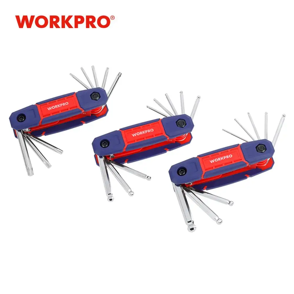 WORKPRO 25 шт. Набор шестигранных ключей инструментов с резиновой рукояткой|hex key set|hex