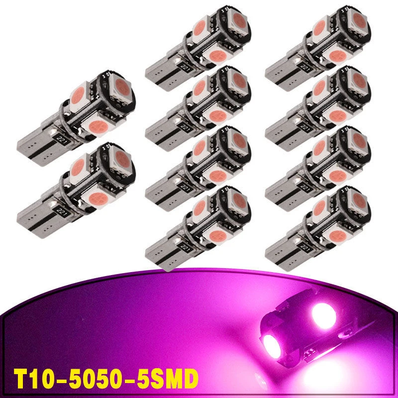 Набор светодиодный светильник на танкетке 10 шт. Canbus T10-5050-5SMD Сменные аксессуары супер яркий