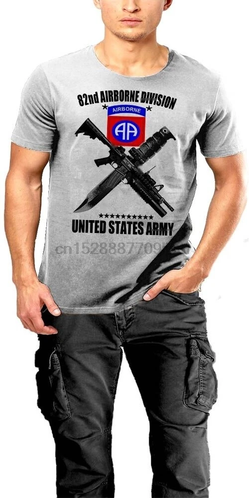 552.99руб. |82nd Division aéroportée T Shirt armée américaine mort d'e...