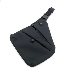 Ougger маленькая Повседневная Спортивная Мужская поясная сумка черная нейлоновая Classic высококачественные водонепроницаемые сумки с молнией