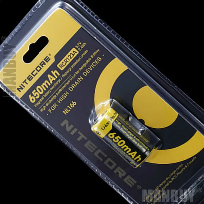 Литий-ионный аккумулятор NITECORE NL166 650 мАч 3 7 в 16340 Вт/ч | Лампы и освещение
