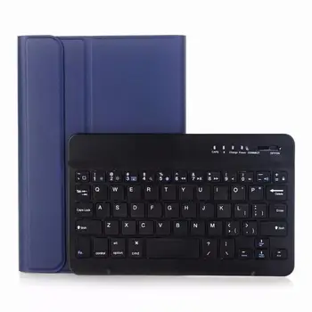 

Wireless Bluetooth Keyboard Smart Slot Sleep/Wake Tablet Case for IPad Mini 5 2019 7.9\" Keyboard Pencil Slot Stand Cover+gift