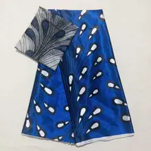 Имитированные шелковые восковые материалы нигерийские шелковые шифоновые ткани африканская ткань Анкара воск высокого качества печатная ткань 4+ 2 ярда SM30