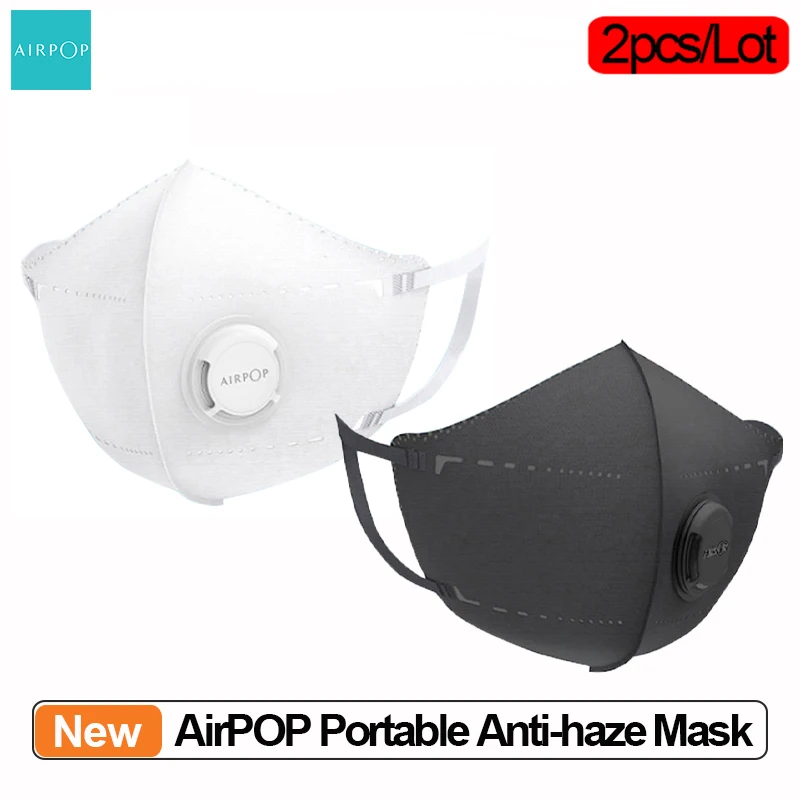 2 шт./лот AirPOP портативная противодымчатая маска для велоспорта PM2.5 анти туман