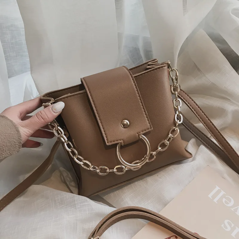 

New Arrival Online Celebrity Small Black Bag Women's 2019 New Style Spring Tide Fashion Textured Bag Korean-style Versatile Cros