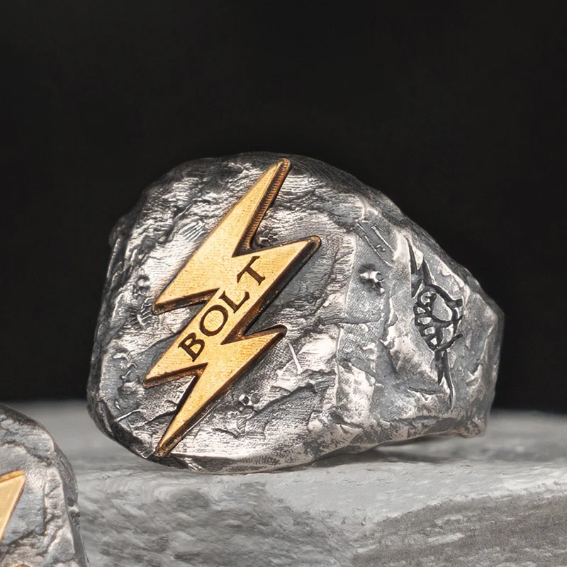 925 Silver Lightning Ring Zeus Ring Bolt Ring Jewelry Ring