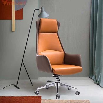 

Adjustable Swivel Office Chair Armchair Secretary Computer Writing Chair Modern Style Height Adjustable