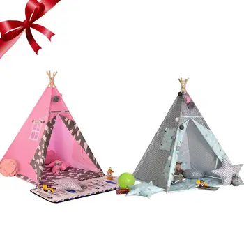 

Indoor Children's Tent Game House Packing Size 45*22*13CM White Wool Ball Decoration Baby's Climbing Tent Indoor Playroom