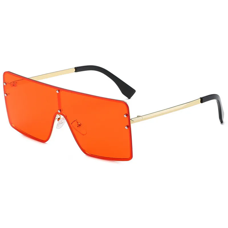 YOOSKE, Винтажные Солнцезащитные очки, для женщин и мужчин, негабаритные, градиентные, солнцезащитные очки, оттенки, для девушек, Ретро стиль, фирменный дизайн, большая оправа, очки, UV400 - Цвет линз: Красный