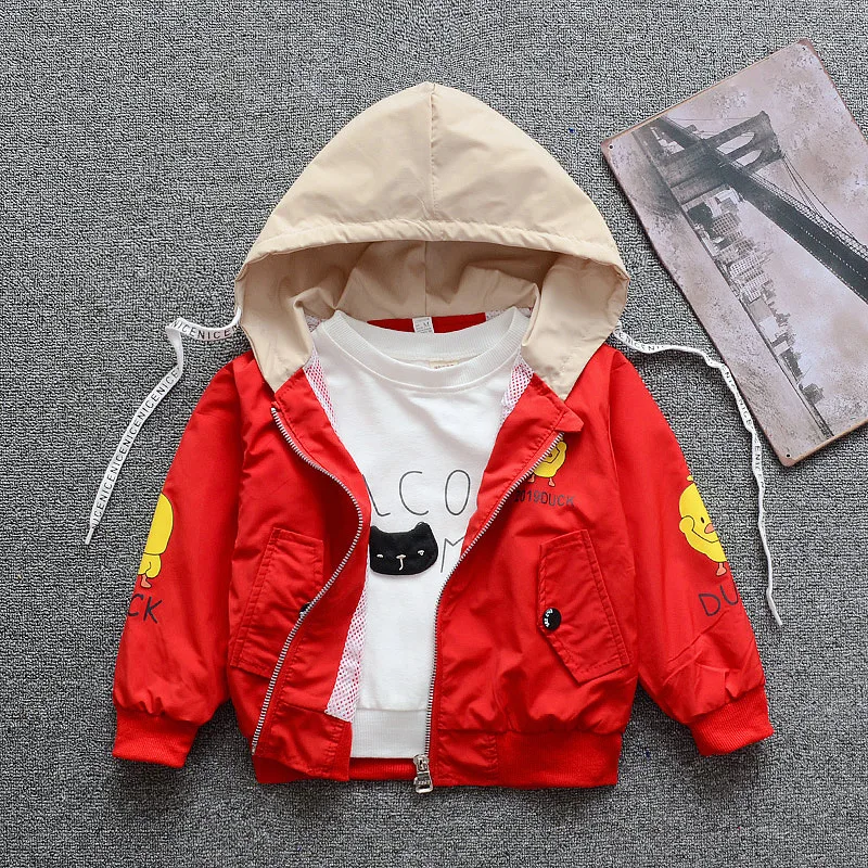 

BOY'S Coat Spring And Autumn 2020 New Style CHILDREN'S Cartoon Jacket Men's, Red Western Style Trench Coat Kids Clothes Korean-s