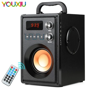 

Bluetooth Speaker 20W Subwoofer Heavy Bass Wireless Stereo Outdoor Speakers Support Remote Control FM Radio TF Card LCD Display