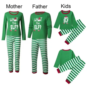 

Family Christmas Pajamas Set Family Matching Clothes Adult Kids Pajamas set Baby Romper Xmas Elfing Family Sleepwear Set 2019