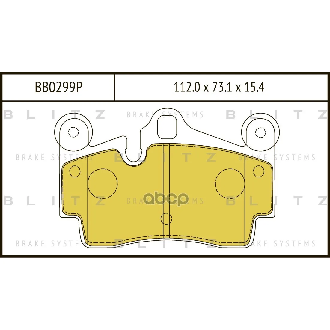 Колодки Тормозные Дисковые Vw Touareg 02-/Porsche Cayenne 02- Blitz арт. BB0299P