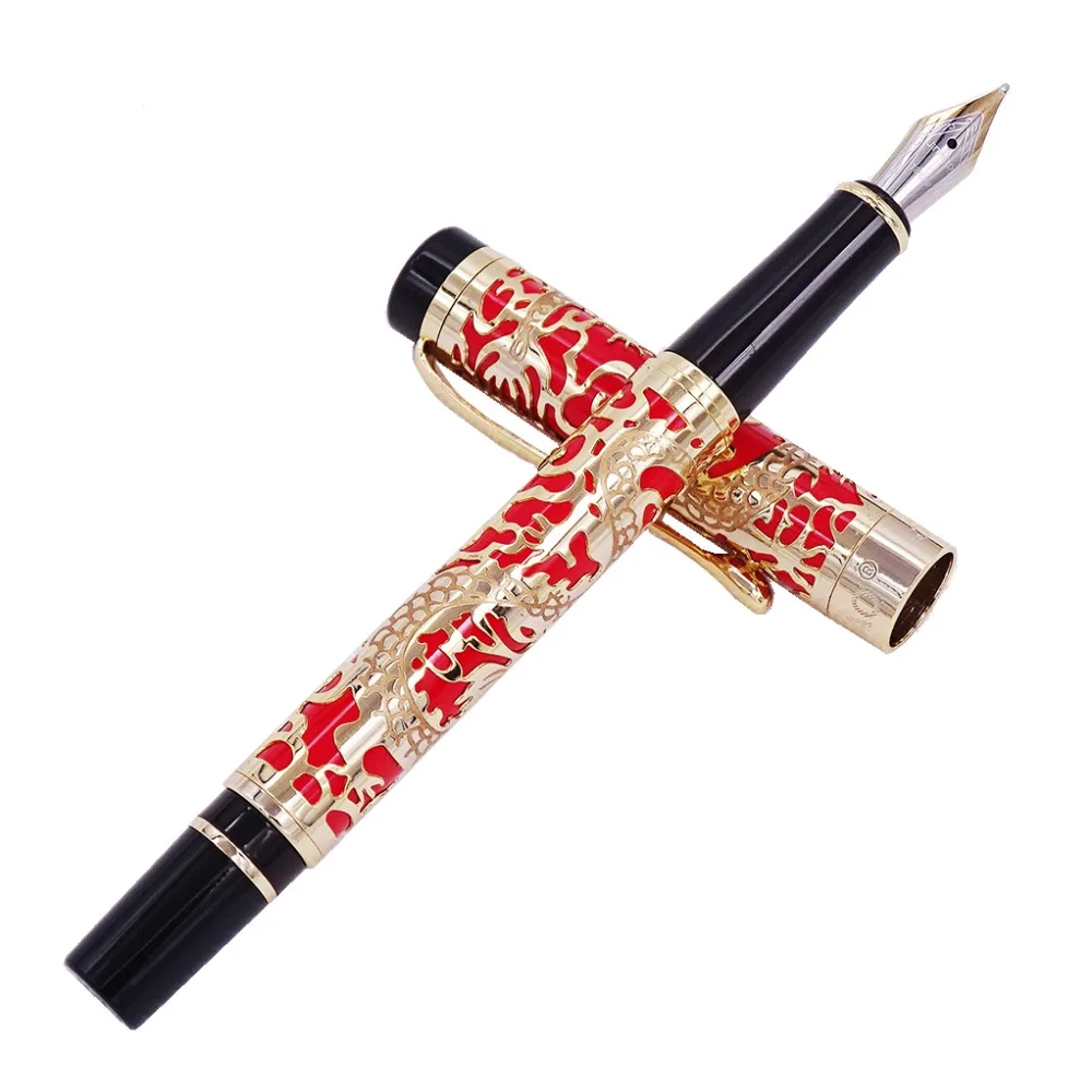 Высокое качество роскошные JINHAO драконье перо винтажные чернила ручки для письма F 0,5 MM перо офиса ДОЛМА КАЛЕМ