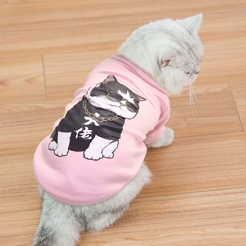 Теплая одежда для кошек мягкая одежда для кошечек куртка для маленьких кошек Одежда для собак Толстовка пальто Чихуахуа Французский Бульдог-Мопс товары для домашних животных
