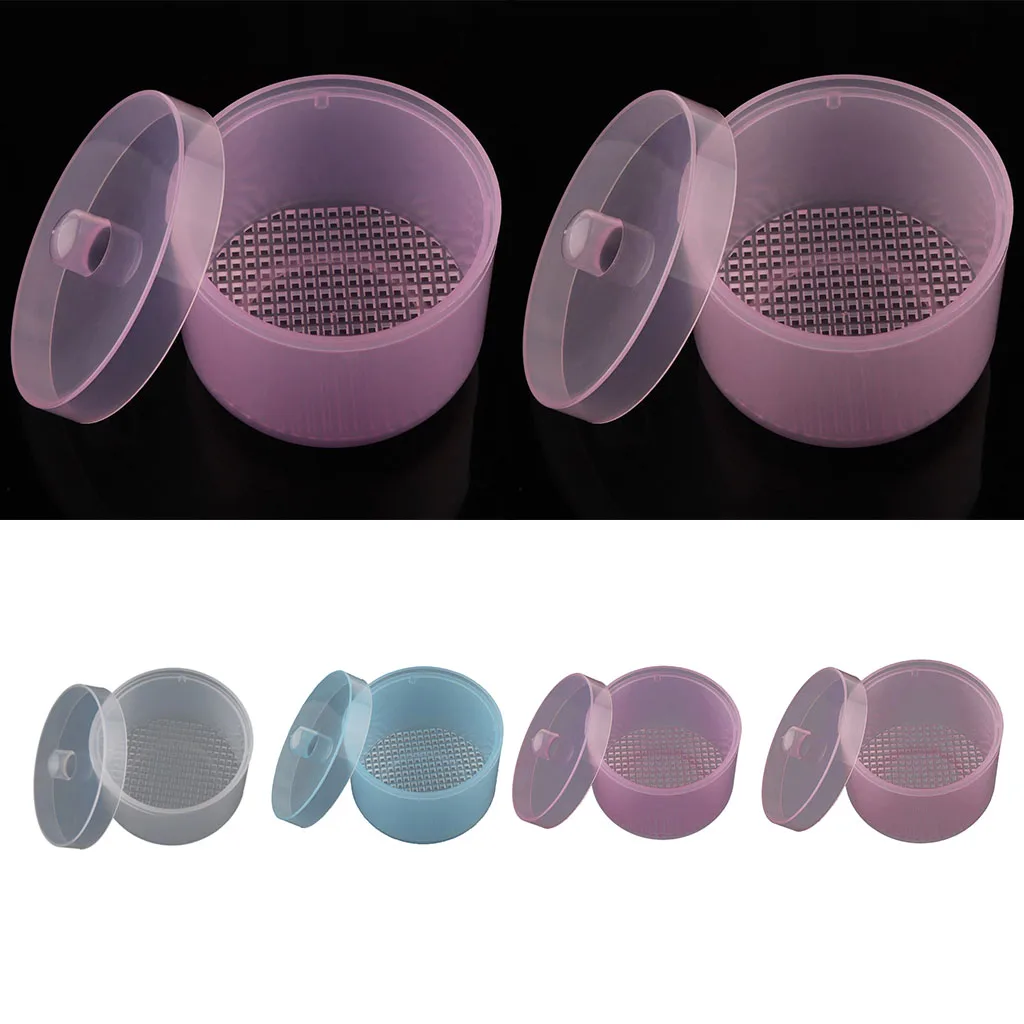 Empty Salon Nail Art Drill Bits Grinding Head Cleaning Storage Box