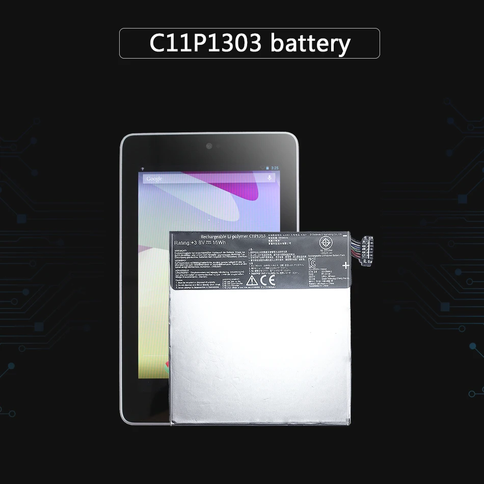 Литий-полимерный аккумулятор 3950 мАч C11P1303 для Asus Google Nexus 7 &quot7 II 2 2nd Gen 2013 ME571 ME57K ME57KL