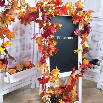 

Autumn Maple Leaves Artificial Plants Hanging Fake Plants Home Party Decoration Handmade Background Supplies High Quality