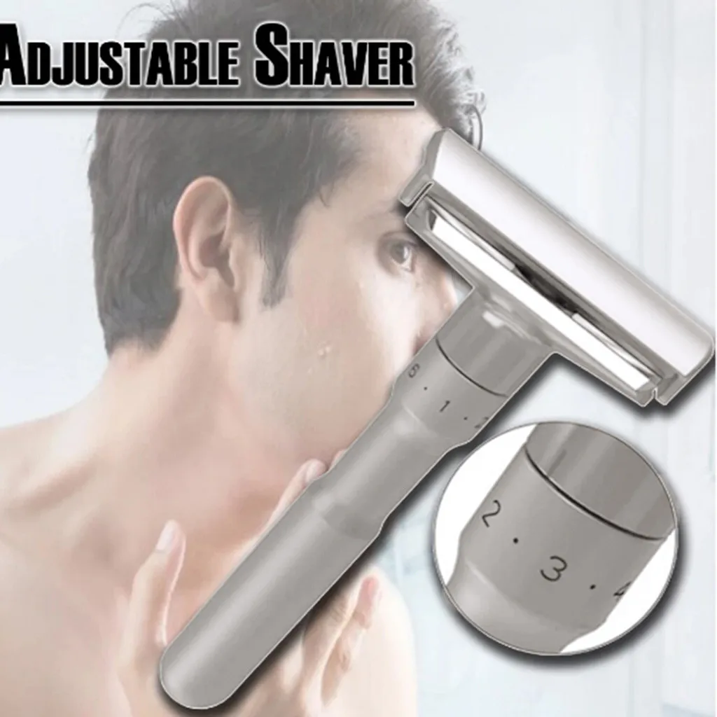 Adjustable Shaver 1-6 Files Safety Mens Double Edge Razor Zinc Alloy Classic Shaving Mild | Красота и здоровье