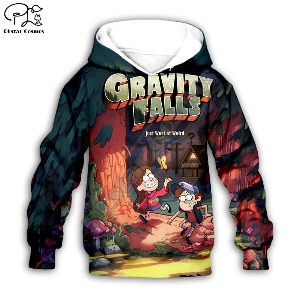 

Gravity Falls Funny Cartoon 3d Hoodies Children zipper Long Sleeve Pullover Cartoon Sweatshirt /pants/family t shirt style-5