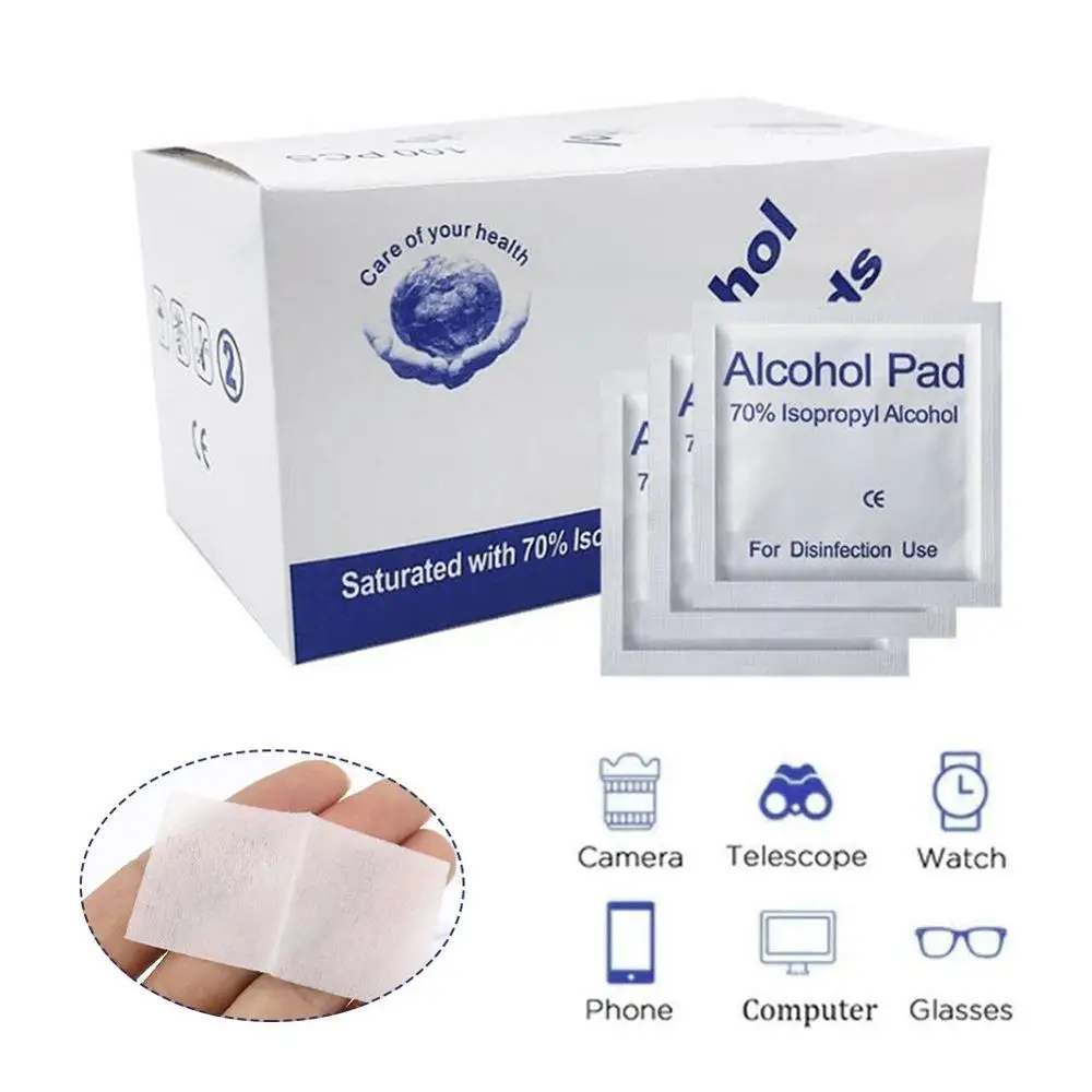100Pcs Disposable Sterilization Alcohol Disinfection Cotton Piece Emergency Clean Sterilization Cotton Sheet First Aid 100Pcs Disposable Sterilization Alcohol Disinfection Cotton Piece Emergency Clean Sterilization Cotton Sheet First Aid