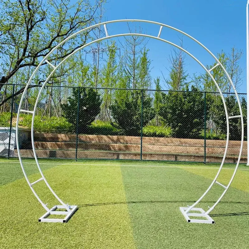 Wedding Arch Party Backdrop Iron Arch Flower Stand Props Double Round
