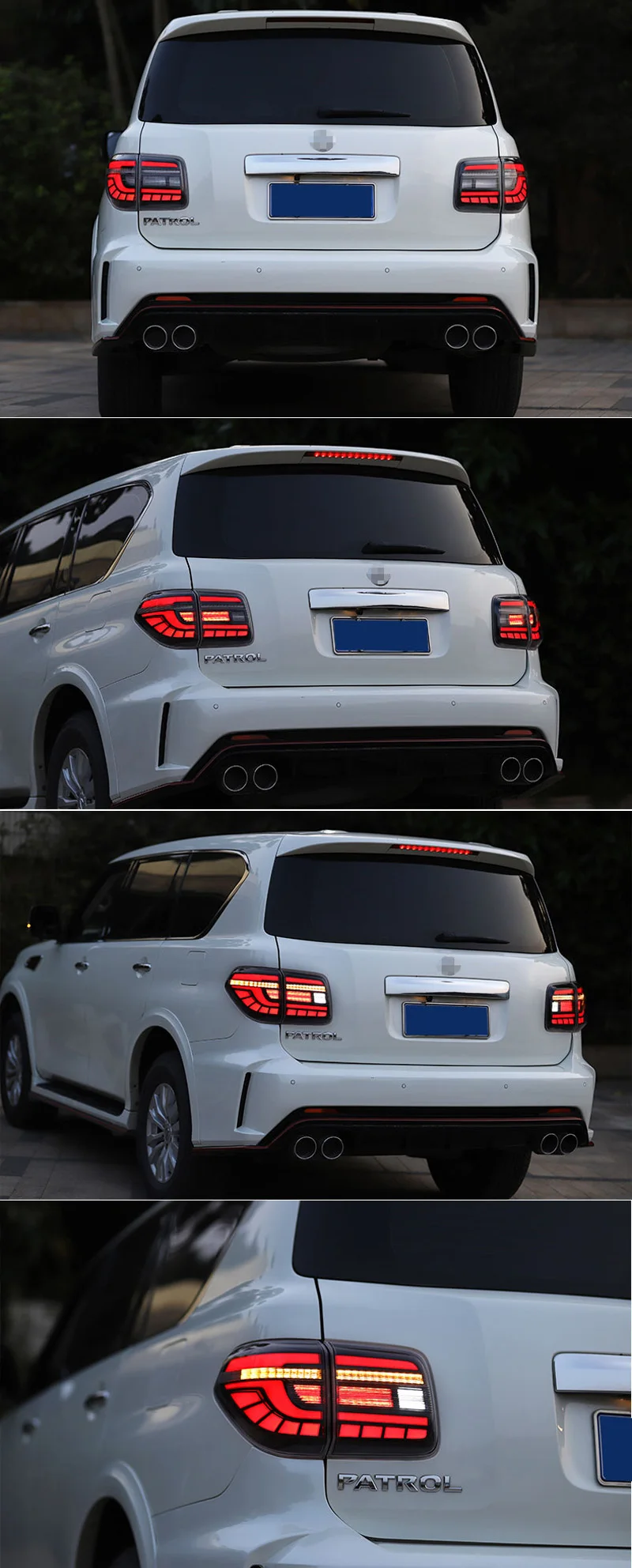 Carptah автомобильный Стайлинг задний фонарь задние фонари для Nissan Patrol 2008- задний фонарь DRL+ сигнал поворота+ задний фонарь+ тормозной светодиодный фонарь