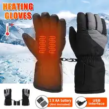 Usb перчатки с электрическим подогревом водонепроницаемые лыжные перчатки с сенсорным экраном перезаряжаемые зимние мужские и женские теплые перчатки для езды на мотоцикле