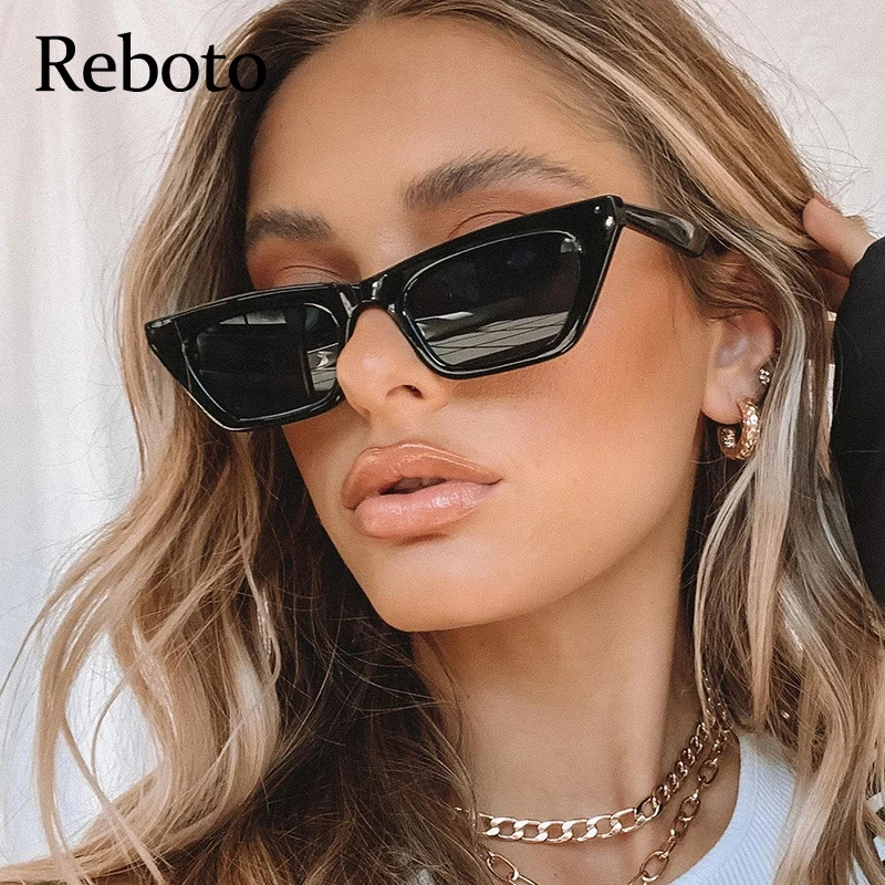 Black Rectangle Sunglasses Women Square Rectangle Black Sunglasses Vintage Black Aliexpress
