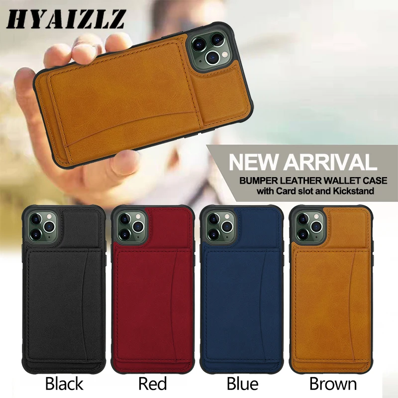 

Back Cover for iPhone 12 mini 11 Pro Max SE 2020 XR XS 6 7 8 Plus Phone Case with Card Slots Leather Business Shockproof Coque