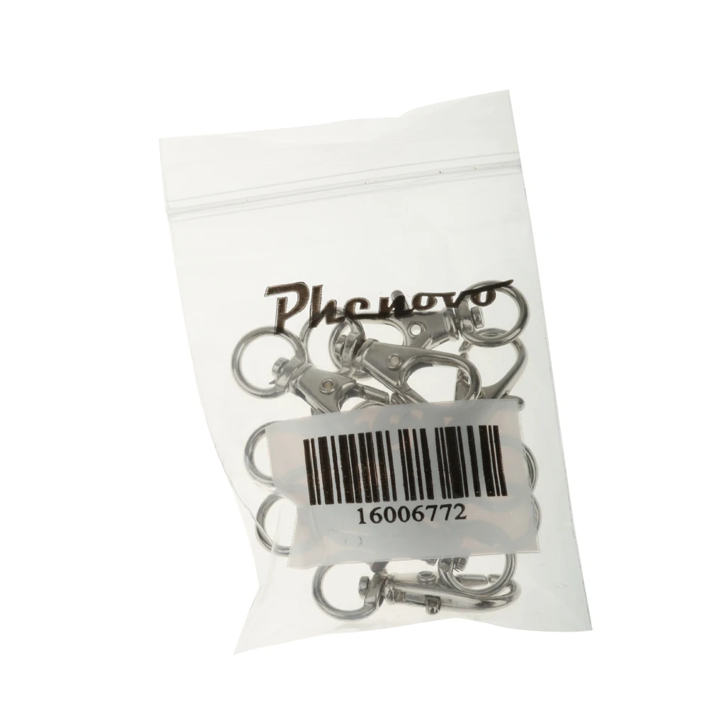 50 Swivel Trigger Clips Snap Hooks Lobster Clasp Keychain Bag Craft DIY Findings